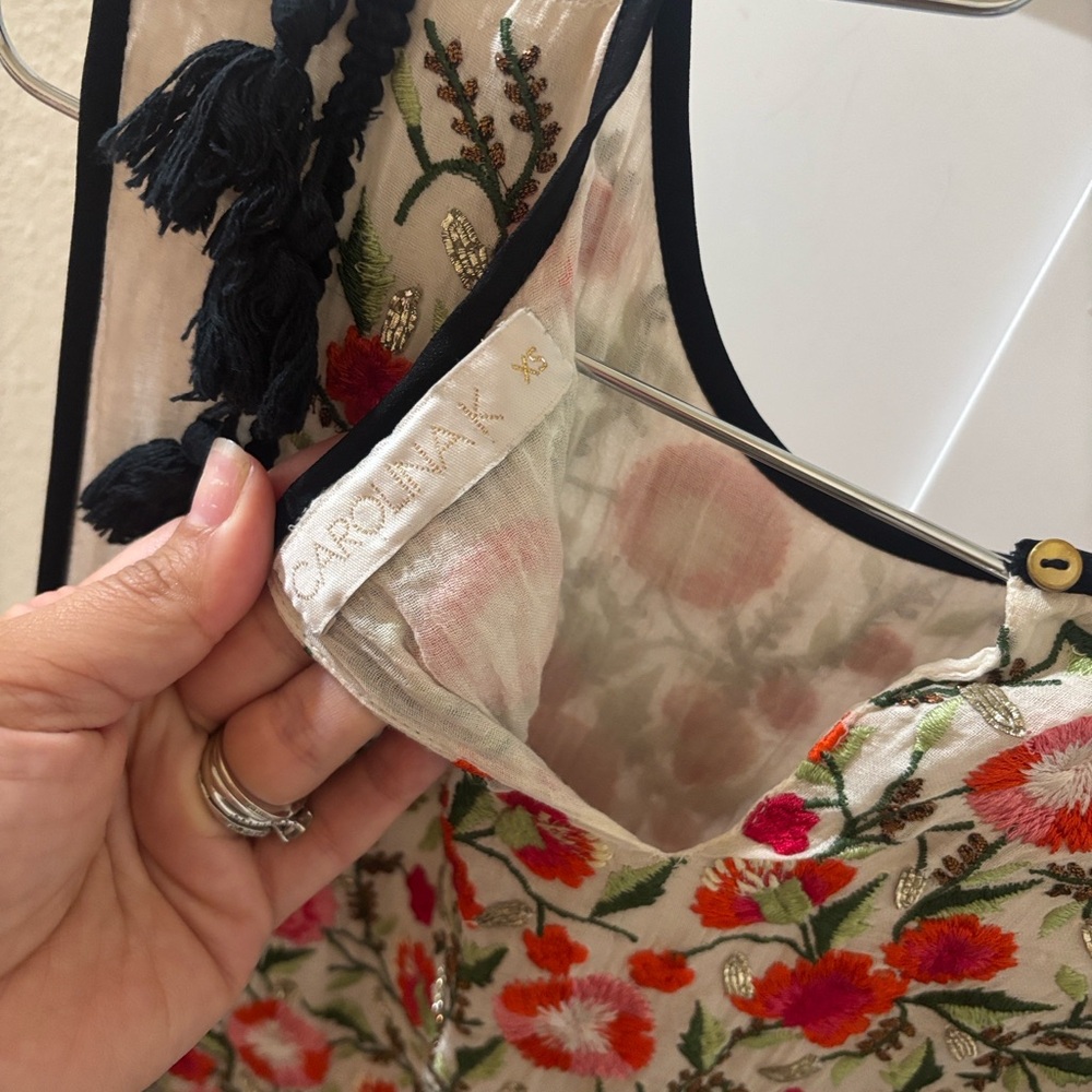 Carolina K Imogen Embroidered Tasseled Midi Dress - Picture 5 of 11